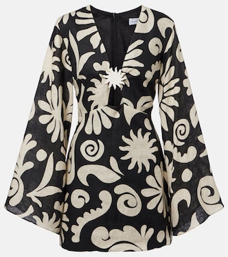 Vera printed linen minidress | Cala de la Cruz