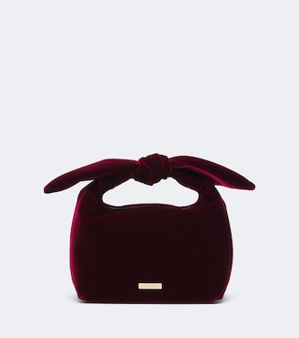 Bow Tie Mini velvet top-handle bag | Aquazzura