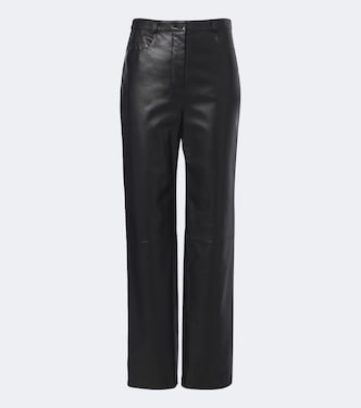 Pantalones rectos Cobe de piel | Loulou de Saison