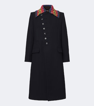 Double-breasted wool-blend twill coat | Dries Van Noten