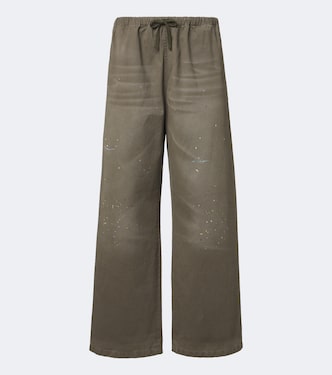 Cotton twill wide-leg pants | Acne Studios