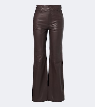 Leather straight pants | Rotate