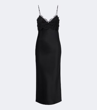 Joelle lace-trimmed satin slip dress | Khaite