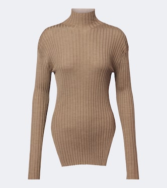 Vinci wool and silk turtleneck top | Khaite