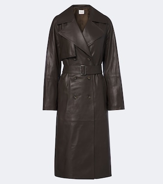 Leather trench coat | Vince