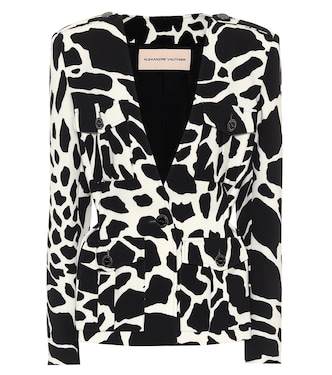Printed stretch-twill blazer | Alexandre Vauthier