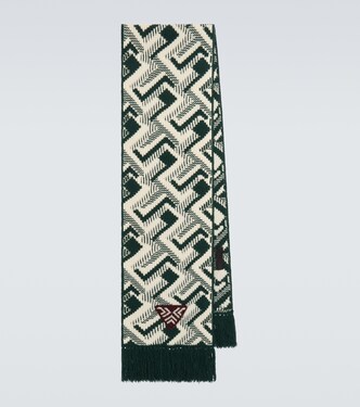 Wool and cashmere jacquard scarf | Prada