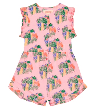 Squirrel printed cotton playsuit | The Animals Observatory