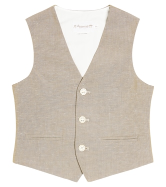 Angus linen and cotton vest | Bonpoint
