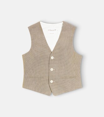 Angus linen and cotton vest | Bonpoint