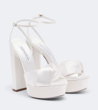 Sandales à plateforme Olie 140 en satin | Aquazzura