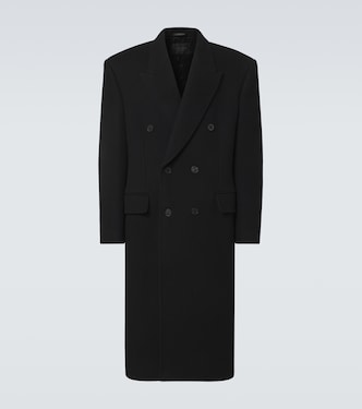 Double-breasted cashmere and wool overcoat | Balenciaga