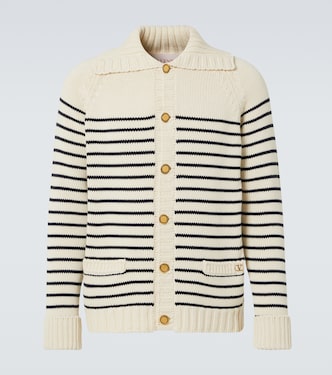 VLogo Signature striped cotton cardigan | Valentino