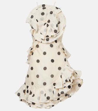 Crush polka-dot ruffle minidress | Zimmermann