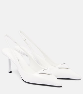 Leather slingback pumps | Prada