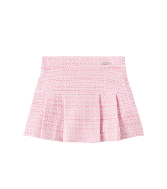 Bouclé cotton-blend tweed skirt | Monnalisa