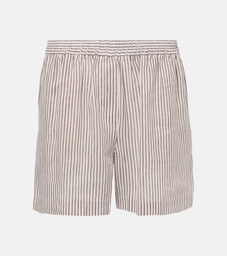 Linen and silk Bermuda short | Brunello Cucinelli