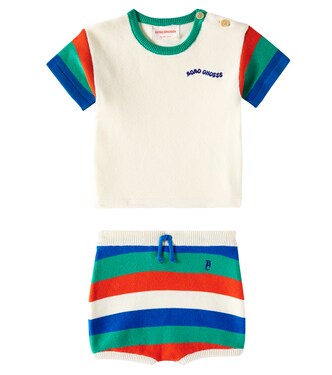Baby knitted cotton T-shirt and shorts set | Bobo Choses