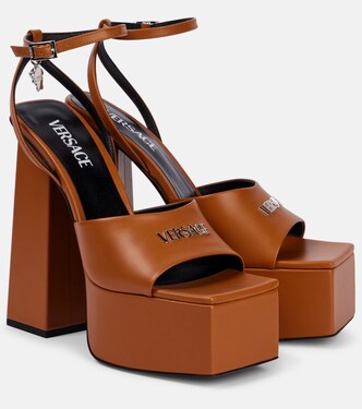 150 leather platform sandals | Versace
