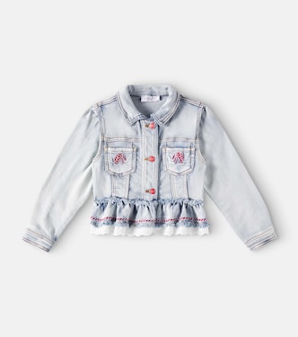 Veste en jean à volants | Monnalisa