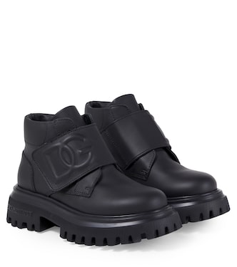 Botas DG de piel grabada | Dolce&Gabbana Kids