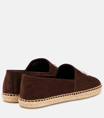 Double T suede espadrilles in brown - Tory Burch | Mytheresa display picture 3