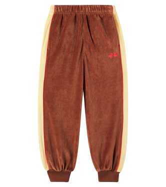 Happiness cotton-blend velvet sweatpants | Jellymallow