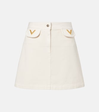 VGold denim skirt  | Valentino