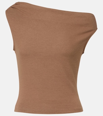 Lauren asymmetric jersey top | Leset