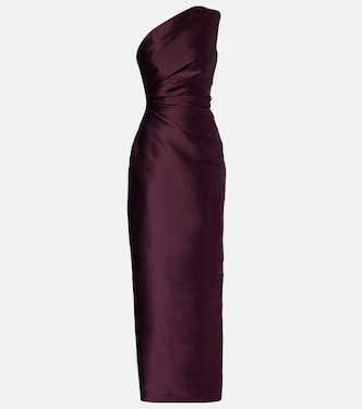 Kira gathered twill gown | Solace London