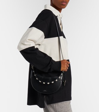 Polo ID Mini studded leather shoulder bag in black - Polo Ralph 