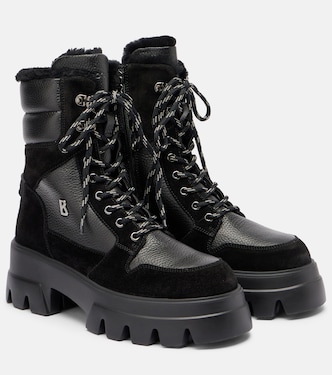 Sapporo suede and leather combat boots | Bogner