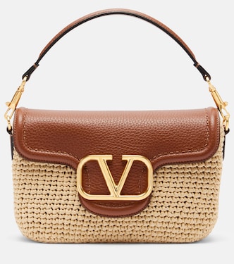 Alltime raffia-effect shoulder bag | Valentino Garavani