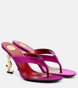 Opyum crêpe satin thong sandals | Saint Laurent