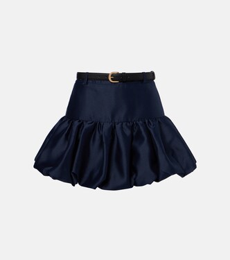 Belted taffeta miniskirt | Self-Portrait