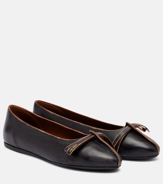Leather ballet flats | Prada