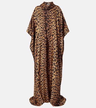 Leopard-print silk maxi dress | Gucci