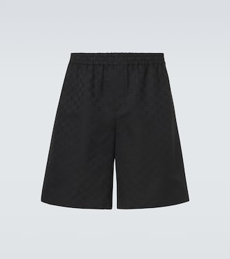 GG canvas linen-blend shorts | Gucci