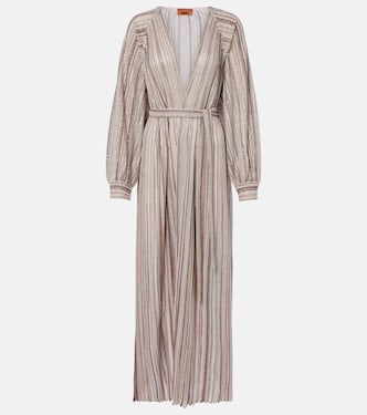 Striped lamé wrap cardigan | Missoni