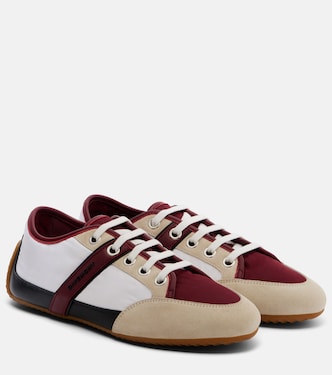 Slim suede-trimmed sneakers | Givenchy