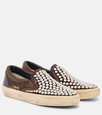 VCE studded suede slip-on sneakers  | Golden Goose
