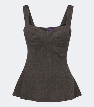 Top in lana pied de poule | Ralph Lauren Collection