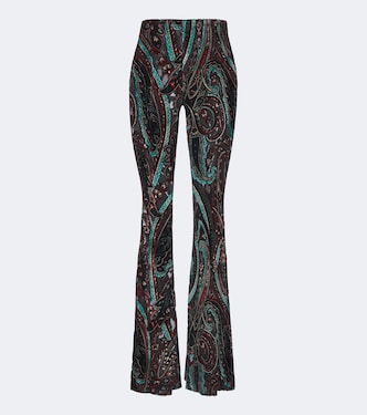 Patch-appliqué paisley flared pants | Etro
