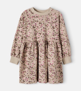 Dorthea floral jersey sweatshirt dress | Wheat