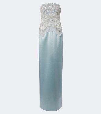 Embellished satin corset gown | Georges Hobeika