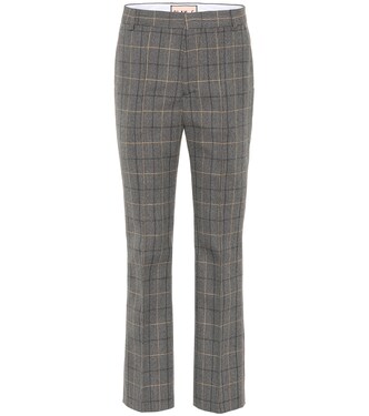 Pantalon en laine mélangée à carreaux | Plan C