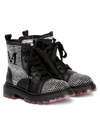 Embellished leather boots | Monnalisa
