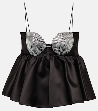 Verziertes Top aus Seide und Wolle | Magda Butrym