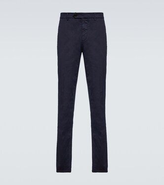Cotton-blend slim pants | Brunello Cucinelli