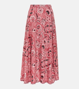 Paisley cotton and silk maxi skirt  | Etro